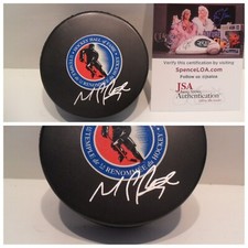 Marie-Philip Poulin Signed Hall of Fame Puck JSA COA 3X Olympic & World Champion