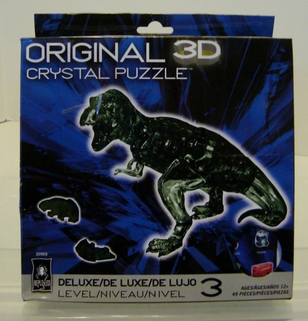 Bepuzzled Original 3D Crystal Puzzle Green Dinosaur T Rex 49 Pieces Brainteaser eBay