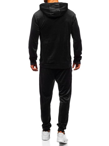 Trainingsanzug Jogginganzug Laufhose Kapuzenpullover Basic Herren BOLF Velour - Bild 10 von 10