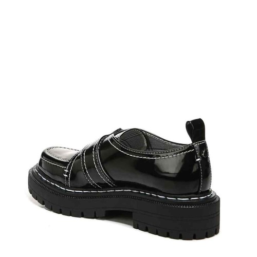 Circus by Sam Edelman Edelle Black Lugged-Sole Monk-Strap Slip On Loafers - Bild 3 von 5