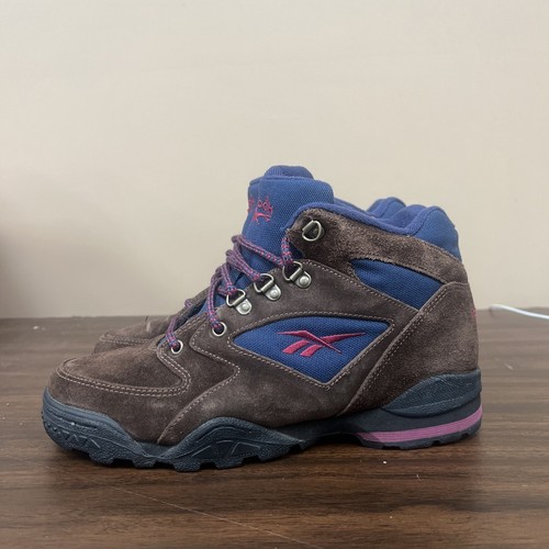 VTG Reebok Sneakers Hiking Shoes 26-23490 Mid Top Lace Up Suede Brown Womens 8.5 - Picture 2 of 7
