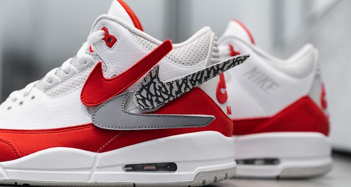 Nike Air Jordan Retro 3 TH SP Tinker Air Max White Red Nike Air Jordan Retro 3 TH SP Tinker Air Max White Red
