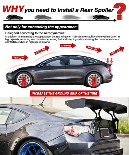 Carbon Fiber Rear Trunk Spoiler Sport Wing Fit For Toyota GT86 Subaru BRZ 13-18 - Picture 3 of 12