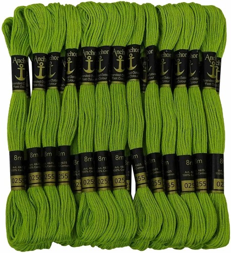 Anchor Threads Hand Embroidery Cotton Thread Cross Stitch Sewing Stranded Green - Picture 2 of 5