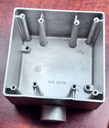 3 x Red Dot 2ADFS-1, 1/2" Aluminum Device Box FD 2-Gang Outlet Unilet Condulet - Picture 2 of 4