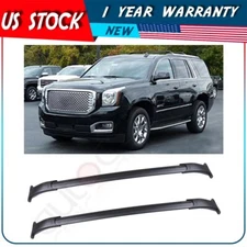 2Pcs For 15-20 Tahoe Suburban Escalade Yukon Roof Rack Cross Bar Black Aluminum
