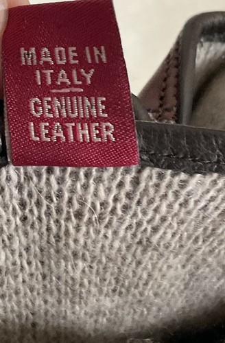 Luciano Firenze braune Leder Kaschmir gefütterte Handschuhe Made in Italy Größe 8 1/2 - Bild 5 von 11