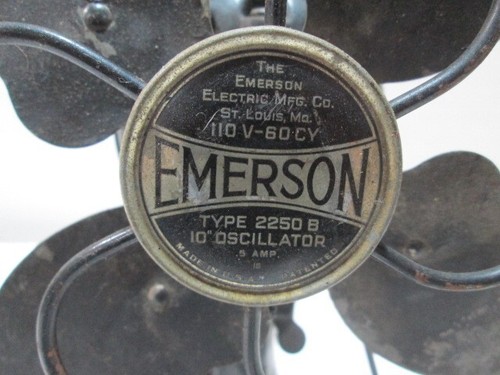 Emerson Type 2250B 10" Oscillating Fan, 1930s Vintage P-6 - Picture 4 of 8
