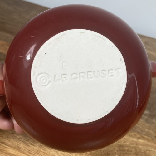 Le Creuset Soup Bowl Small Bean Pot ( No Lid ) Red Stoneware Mini Casserole Dish - Picture 14 of 18
