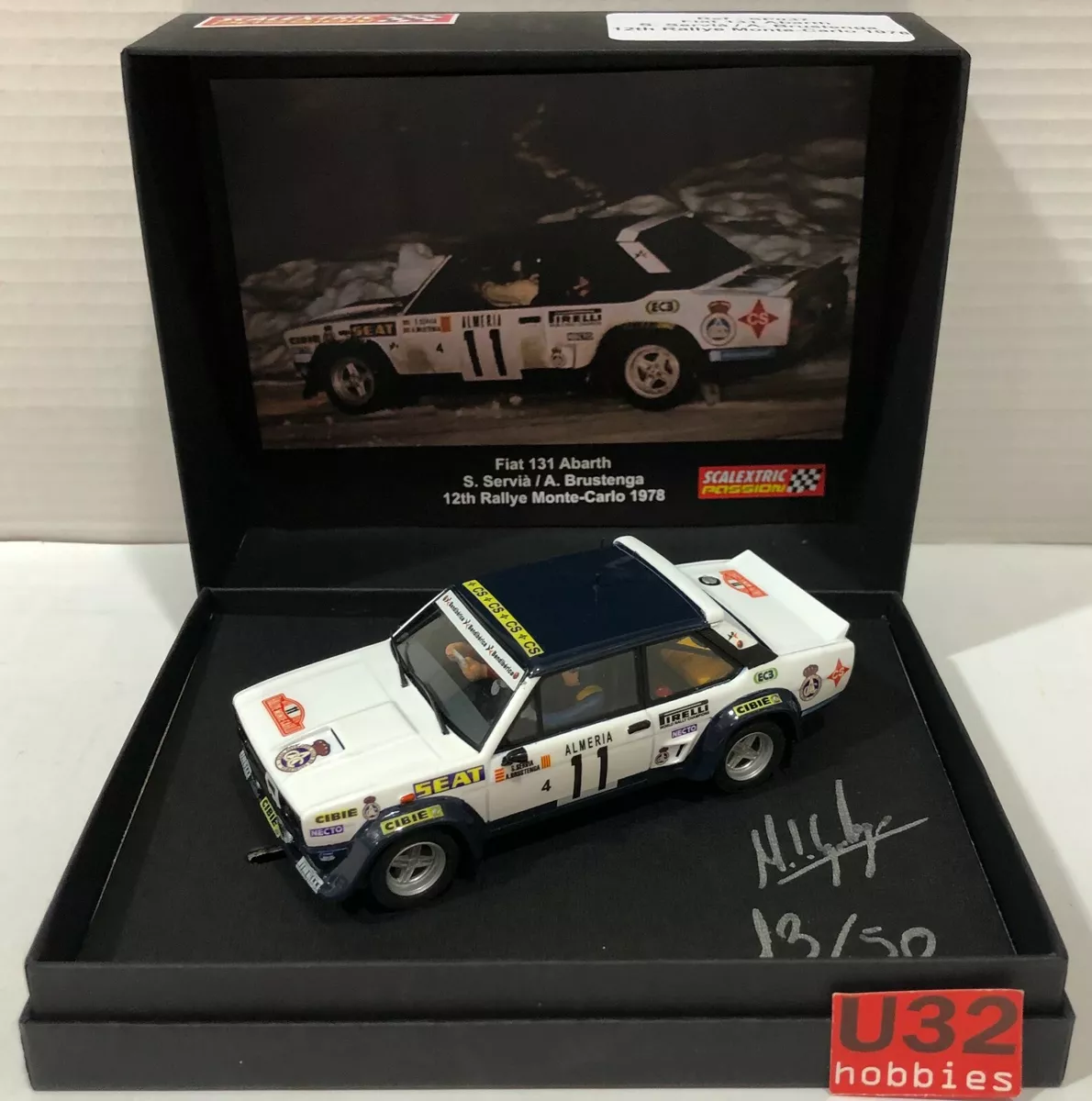 Scalextric passion SP037 Fiat 131 Abarth 11 12Th Rally Monte Carlo 78 S
