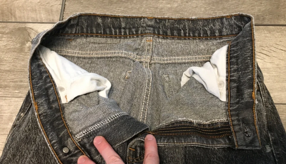 Levi’s Mens 40550-8158 Acid Wash Denim Jeans Size 31 X 30 Made in USA Silver Tab - Image 4 of 4