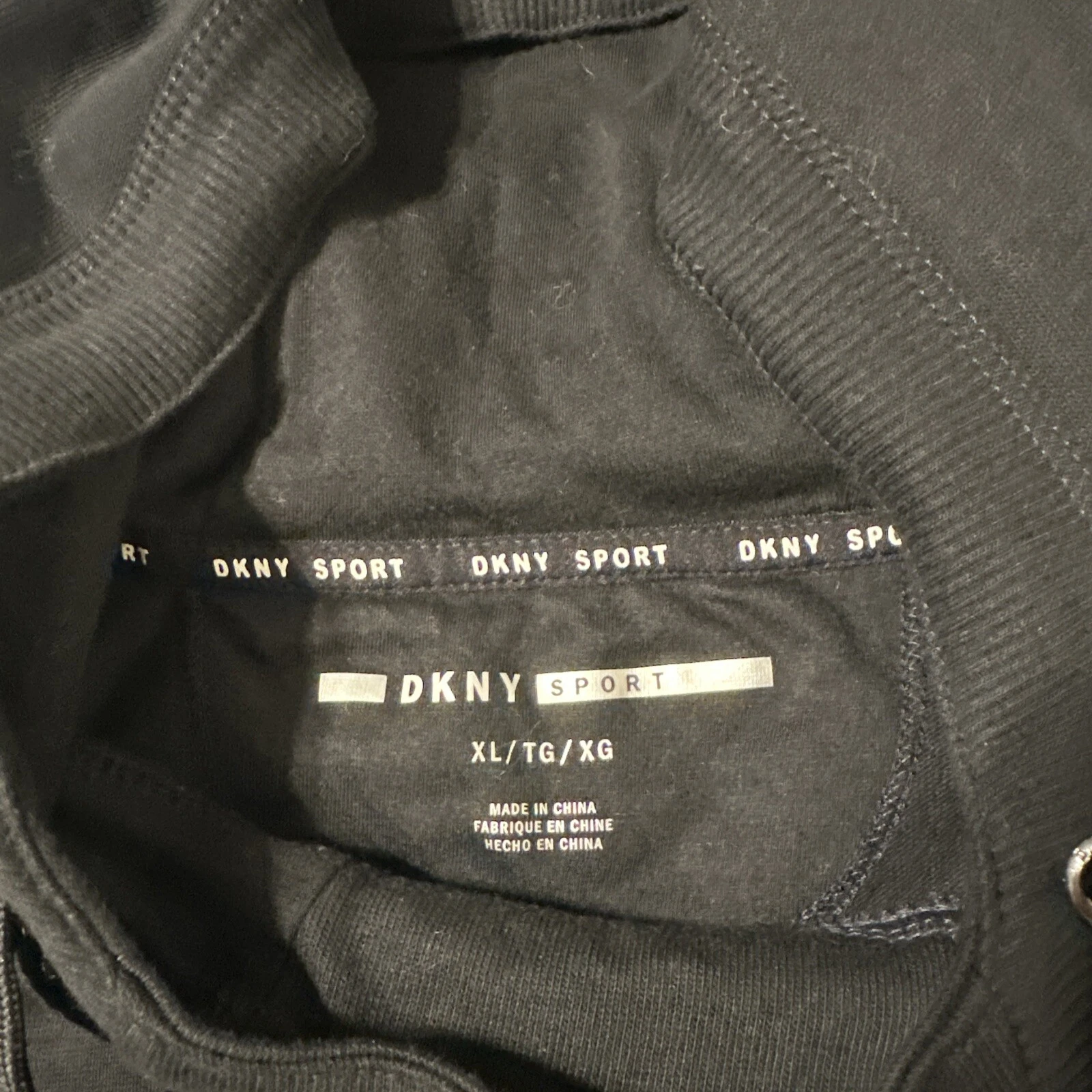 VETEMENTS Gilet con cappuccio atletica DKNY Sport donna pullover cordini senza maniche taglia L XL