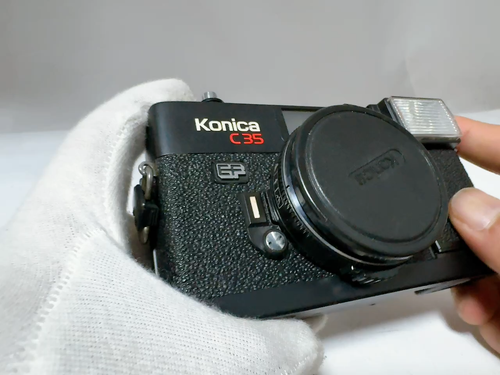 Konica C35 EF 35mm Film Camera w/ Hexanon 38mm f/2.8 Lens – Tested Works - Video 1 of 1