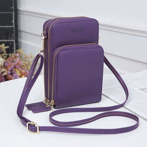 Women Leather Phone Purse Crossbody Handbag Wallet Card Keys Case Shoulder Bag - Picture 20 of 20