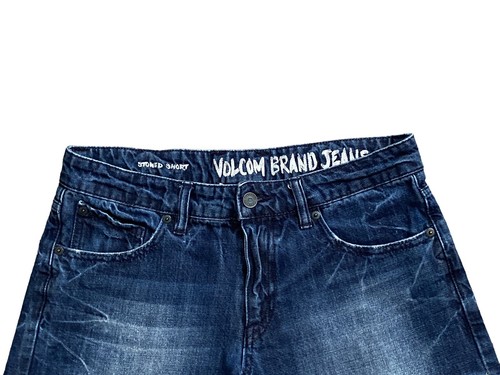 VOLCOM Womens Size 3 Cut Off Denim Blue Jean Stoned 100% Cotton Summer Shorts - Picture 6 of 9
