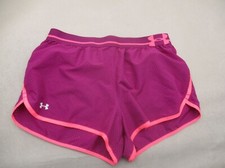 Under Armour HEAT GEAR Size M Womens Mesh Stretch Waist Lined Running Shorts 364