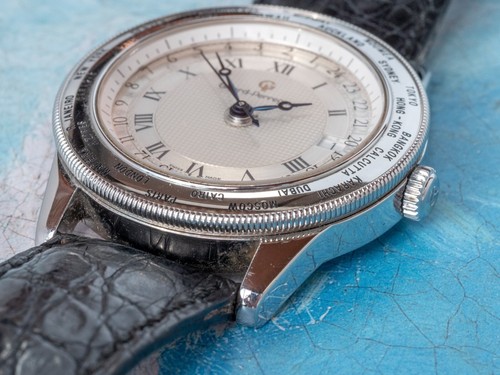 Girard Perregaux GP90 1010 World Time Watch Clous de Paris Breguet style 1990s - Bild 12 von 23