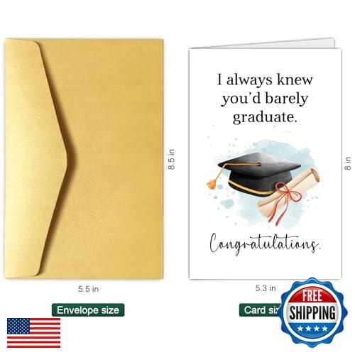 Snarky Graduation Card for Him Her, Funny College Graduation Card, Humorous U - Picture 2 of 5