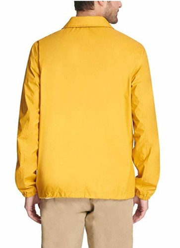 NEW Dockers Men's The Brady Lightweight Nylon Coaches Jacket, Gold, XXL - Picture 3 of 10
