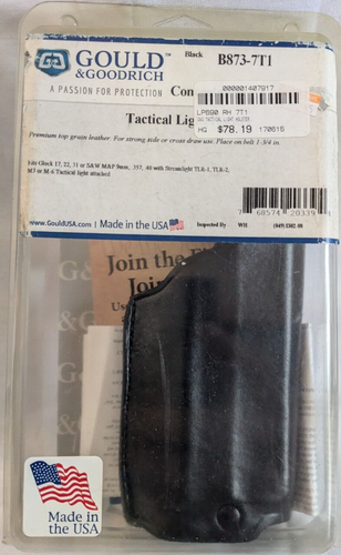 NEW GOULD & GOODRICH RH TACTICAL LIGHT HOLSTER GLOCK 17 S&W STREAMLIGHT TLR M-6