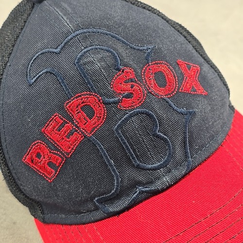 New Era Boston Red Sox Hat Adjustable Snapback Trucker Cap Blue Red Child Size - Picture 6 of 12