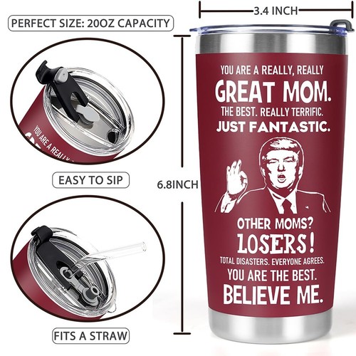 Gifts for Mom from Daughter Son Kids, Mom Tumbler Cup - Best Mom Christmas Gi... - Picture 4 of 9