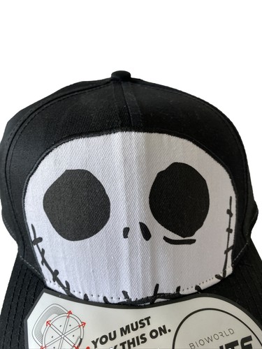 Bioworld Hat Skull Logo Embroidered Snapback Cap Hat Nightmare Before Christmas - Picture 2 of 6