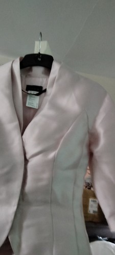 Love Mother Of The Bride  Pink Dress And Jacket Size 12 Length 31 Incs Very - Picture 5 of 24