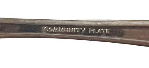 Piatto vintage Oneida Community argento 1917 modello Adams 47 pezzi posate - Foto 8 di 9
