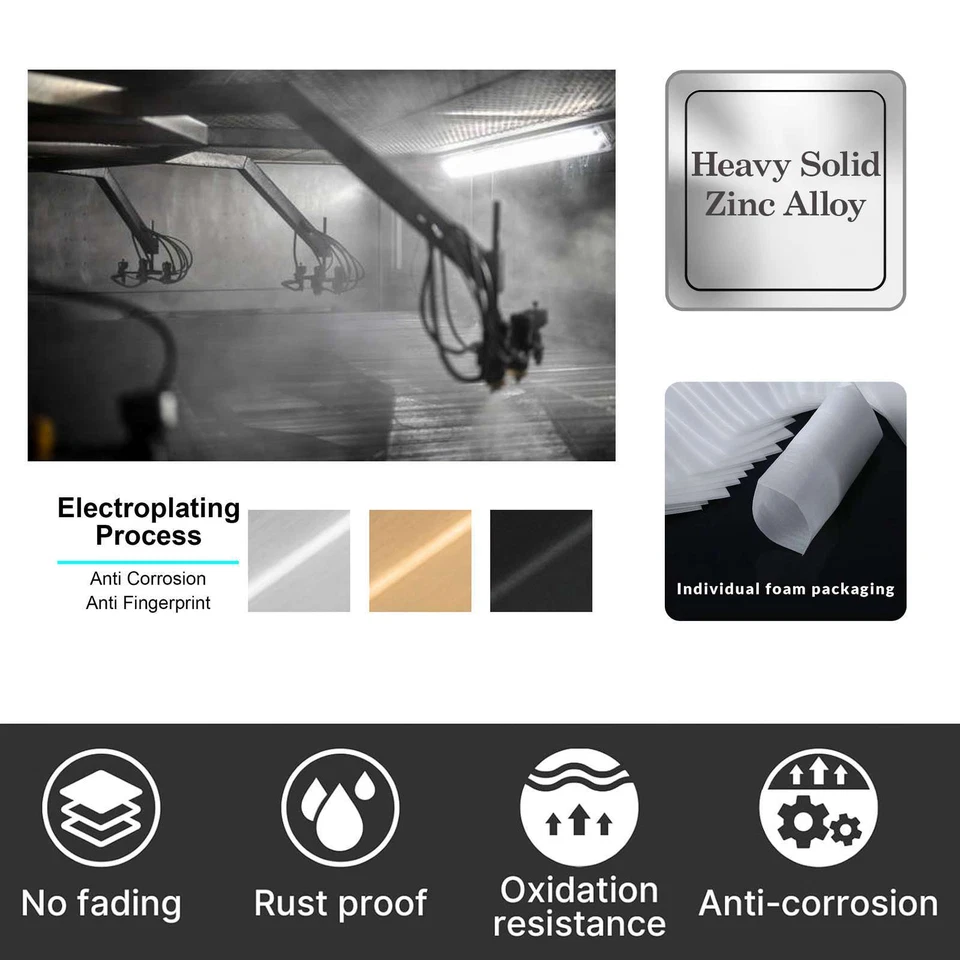 Tiradores cuadrados de manijas de gabinete negras mate lisas perillas cocina baño cajón Foto 2 de 4