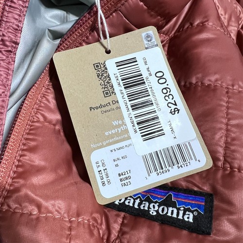 Patagonia Nano Puff Jacket Women’s XS Burl Red 84217 PrimaLoft NWT - Picture 8 of 10