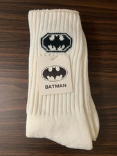 Rare Vintage Batman Logo White Tube Socks w/ Tags NWT DC Comics Bat Signal