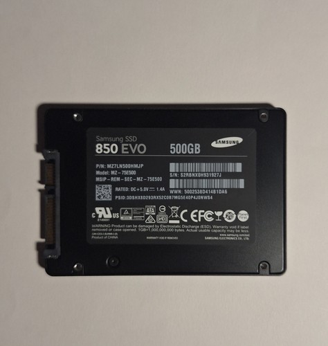 Samsung 850 EVO 500 Go 2,5" SSD Interne - MZ-75E500 B/EU - 89% vie restante - Photo 2/5