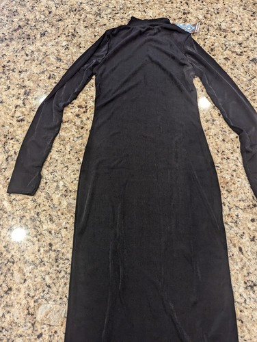 Boohoo Women's High Neck Bodycon Midaxi Dress Black size US 4 - Picture 2 of 9