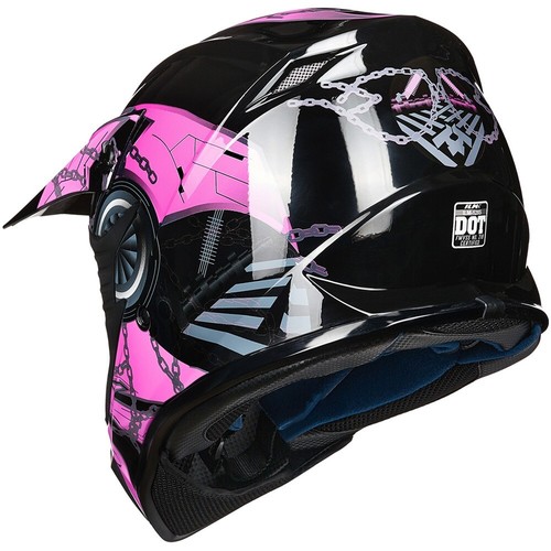 ILM Refurbished Pink XXL Adult ATV Motocross Motorcycle Off-Road Helmet DOT 128S - Picture 9 of 20