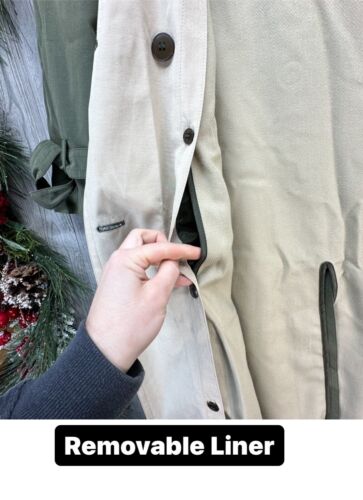 SOPHISTICATED WOMEN Rain Coat Size 4 Green Long All Weather Jacket NEW With Tags - Picture 5 of 18