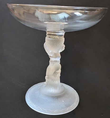 Antike Gillinder Milchglas Kompott Statuette "Rustikale Schale" Junge - 1881 EAPG - Bild 3 von 4