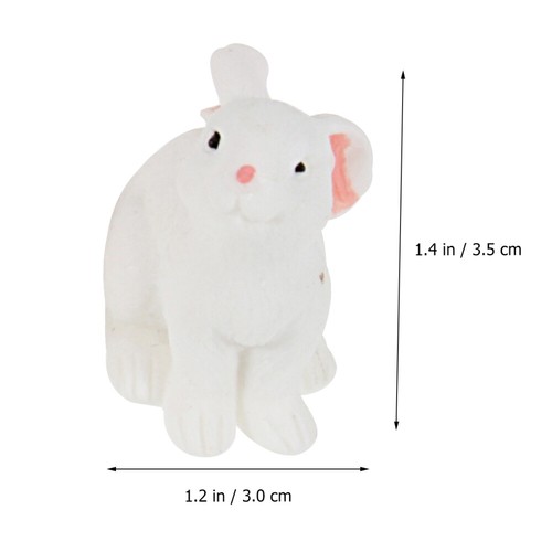 8 Pcs Mini Bunny Miniature Figures Fairy Garden Gifts Landscape Decoration US - Picture 5 of 11