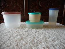 Set of 4 Tupperware Storage Containers 2086B, 1493, 1329, 1229 With Lids