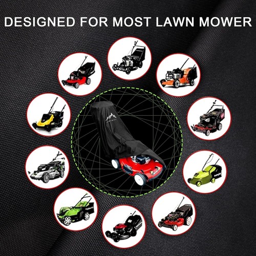 Outdoors Lawn Mower Cover Heavy Duty 600D Polyester Oxford Waterproof UV Prot - Picture 6 of 7