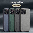 Do iPhone 16 15 14 13 Pro Max 12 11 XR XS 8 7 Slim Magnetyczne skórzane etui ochronne