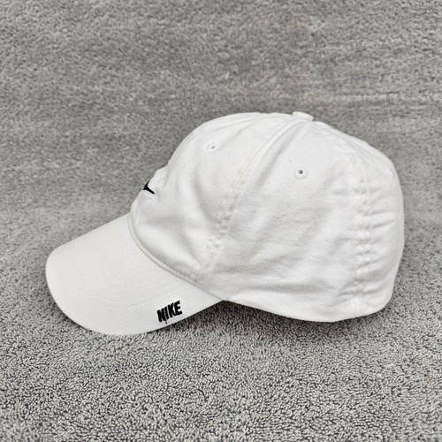Vintage Nike Hat Baseball Cap Center Check Swoosh Logo Gray Tag White Black Flex - Picture 8 of 23