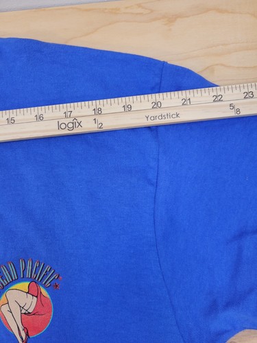 Camiseta gráfica azul L Ocean Pacific OP para hombre puntada única vintage años 90 surf nueva con etiquetas - Imagen 7 de 9