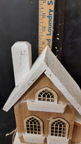 Christmas Decor Small Wooden Barn With Door Farmhouse Style Country Primitive - Picture 8 of 9