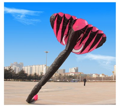 NEW 4m single line Stunt blue Elephants POWER Sport Kite outdoor toys