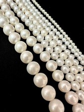 Grade AAA Fresh Water Pearl Round White 3mm-9.25mm in Strand 15.5"