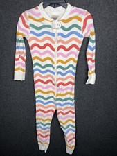 Hanna Andersson Unisex 3T One Piece Full Zip Pajamas Long Sleeve Rainbow