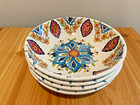 Set Of 4 Williams Sonoma Iznik Tile Inspired Melamine Pasta Bowls EUC