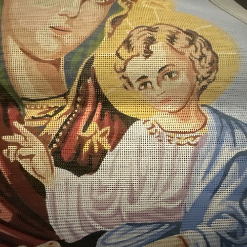 Printed needlepoint Tapestry Mother & Child Canvas Only 45x60 Cm Temeljkovic - Picture 3 of 4