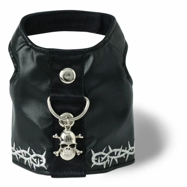 Arnés de cuero sintético para perros motociclista chaleco estilo arnés para perros de Doggles Foto 2 de 3